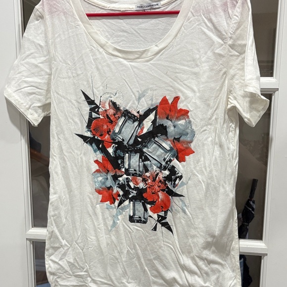 Rebecca Minkoff Graphic Tee - White and Red - Picture 1 of 4